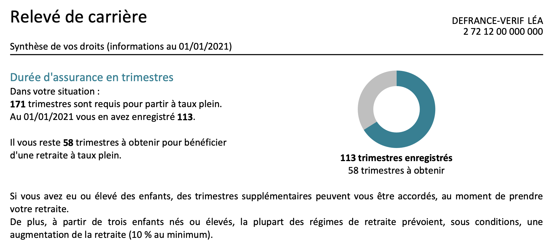 Capture d'écran de la première page d'un RIS